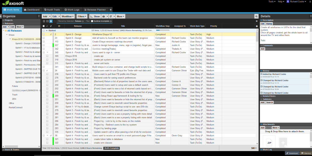 Axosoft backlog